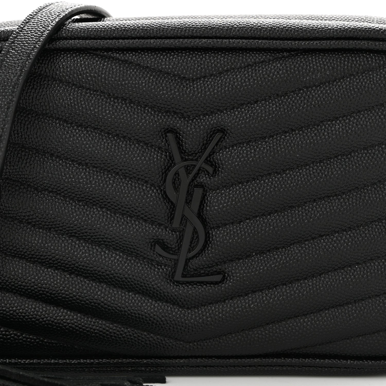 Saint Laurent Grain De Poudre Matelasse Monochrome Monogram Mini Lou Camera Bag Black 8 of 10