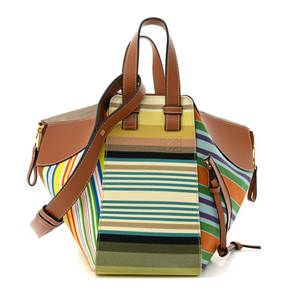 Loewe Canvas Calfskin Small Stripes Hammock Shoulder Bag Multicolor 1 of 11