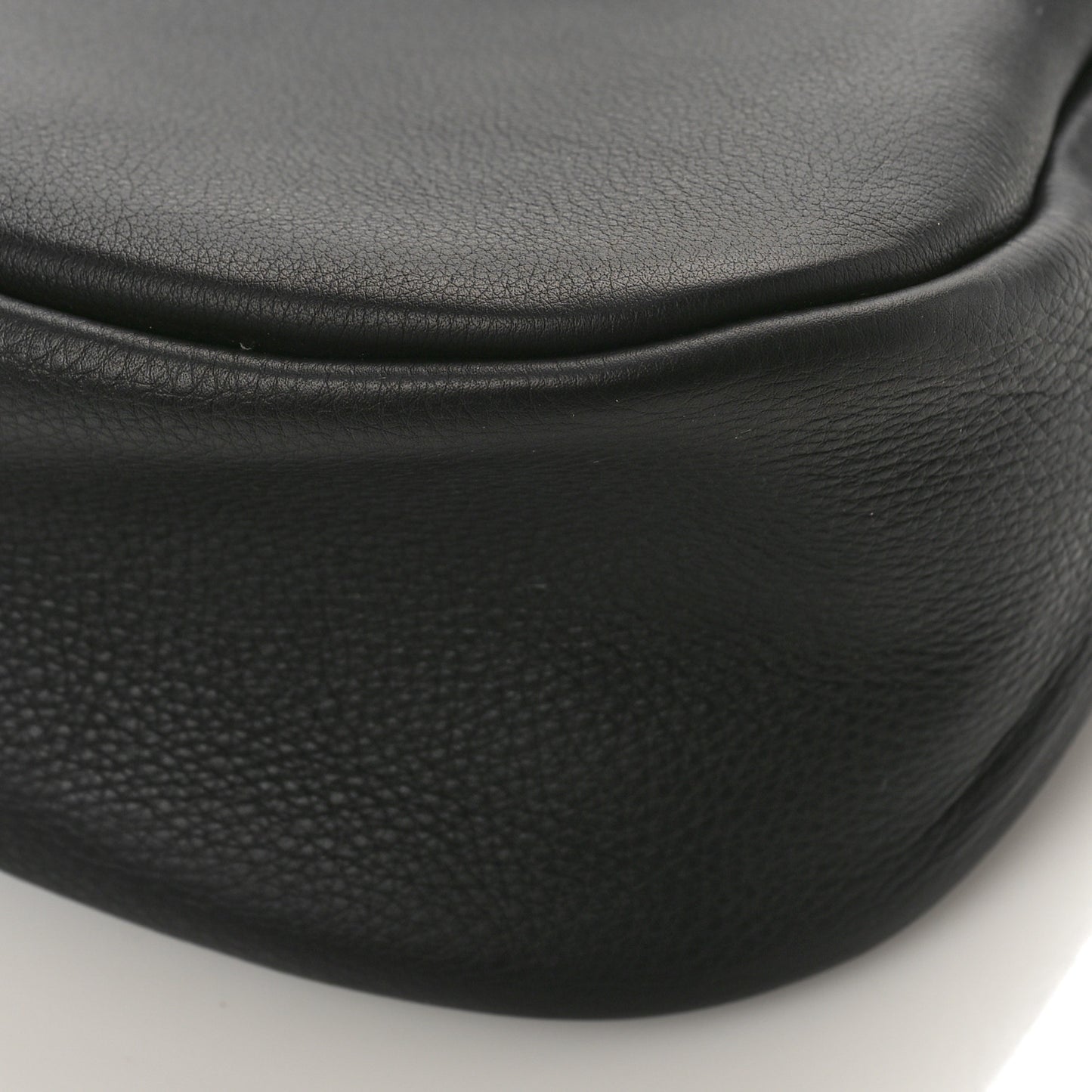 Grained Calfskin Small Slouchy Banana Bag Black