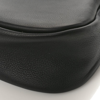 The Row Grained Calfskin Small Slouchy Banana Bag Black 7 of 7