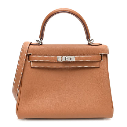 Hermes Togo Kelly Retourne 25 Gold 1 of 10