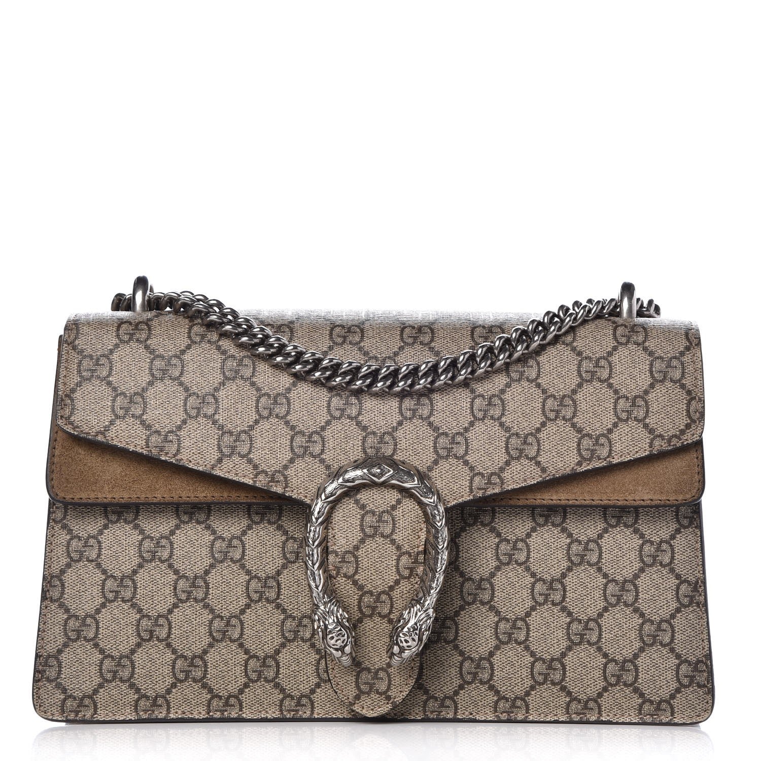 Gucci GG Supreme Monogram Small Dionysus Shoulder Bag Taupe 1 of 8
