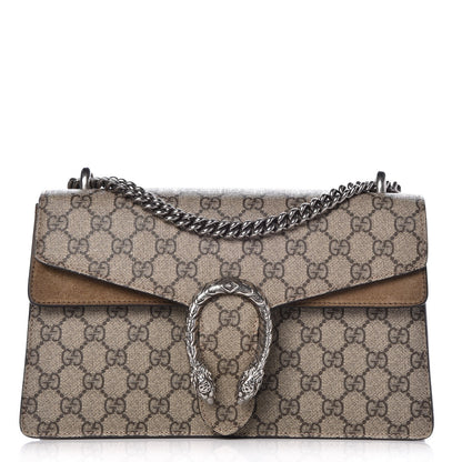 Gucci GG Supreme Monogram Small Dionysus Shoulder Bag Taupe 1 of 8