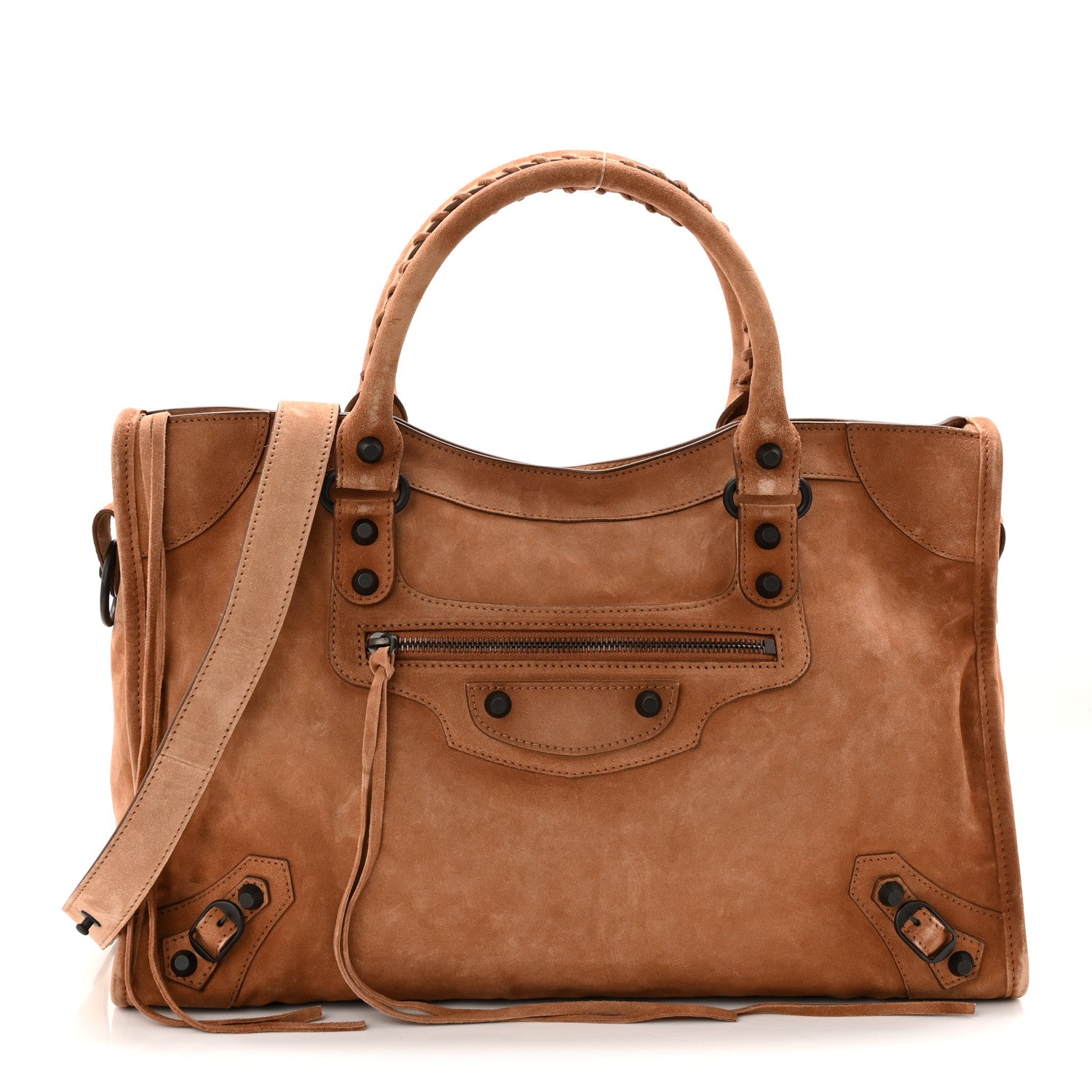 Balenciaga Waxed Suede Calfskin Classic Hardware Medium Le City Camel 1 of 10