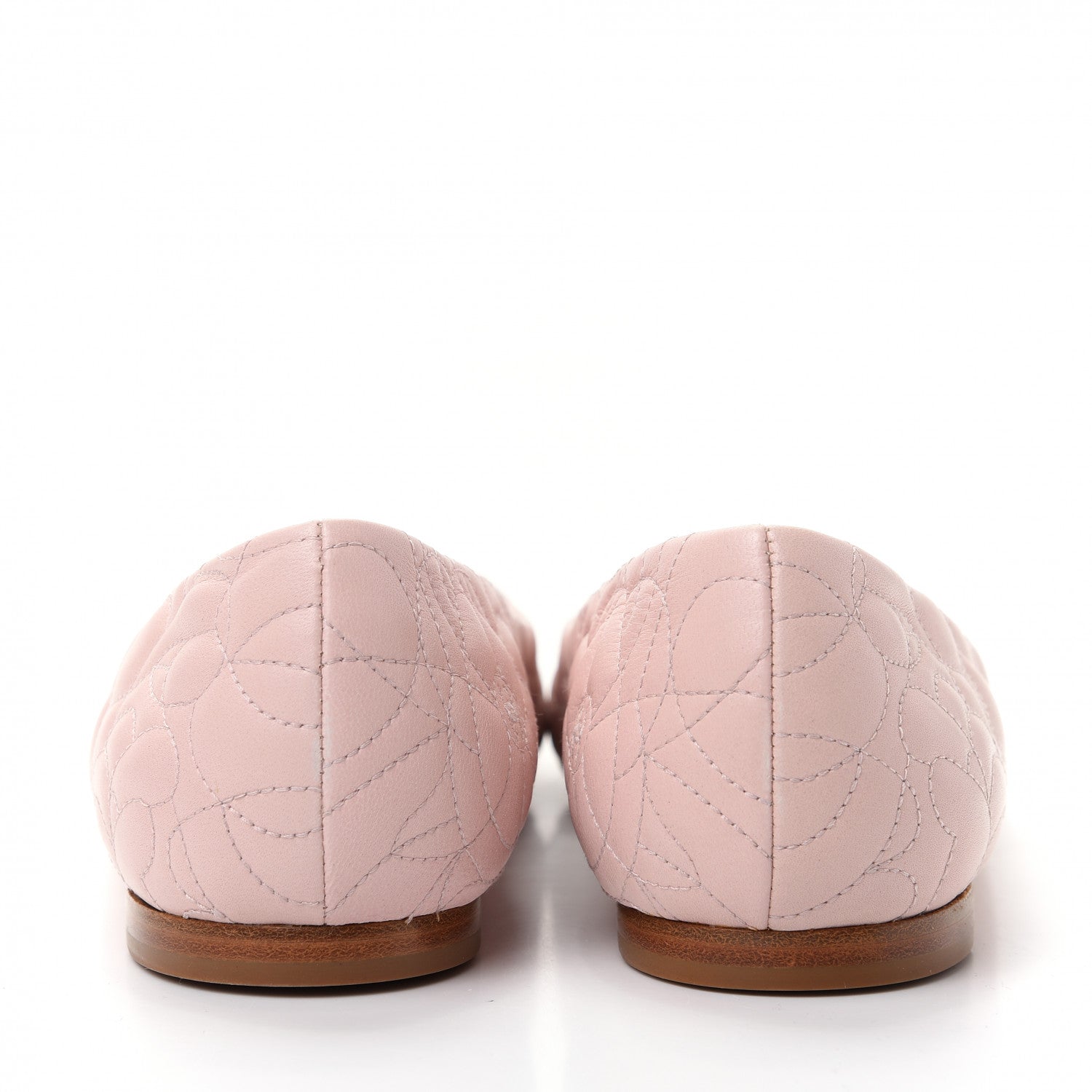 Chanel Lambskin Camellia Embroidered CC Ballerina Flats 41 Light Pink 7 of 10