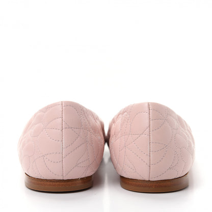 Chanel Lambskin Camellia Embroidered CC Ballerina Flats 41 Light Pink 7 of 10