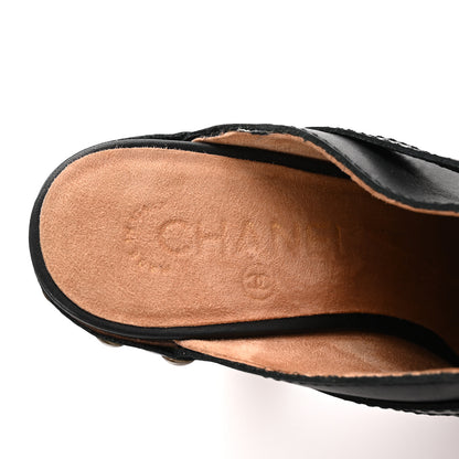 Chanel Lambskin Studded Clogs 37 Black 9 of 10