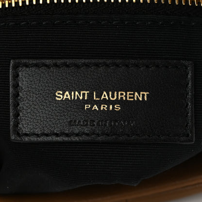 Saint Laurent Lambskin Quilted Toy Loulou Puffer Monogram Chain Satchel Dark Cork 6 of 10