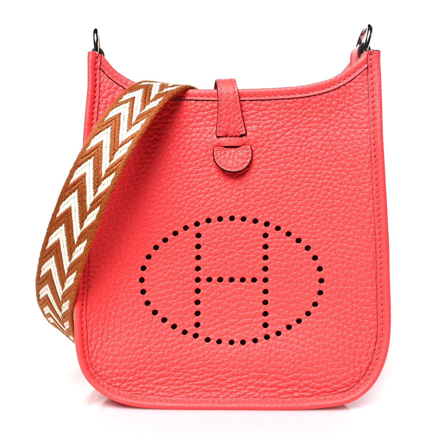 Taurillon Clemence Zigzag Sangle Evelyne TPM Rose Texas