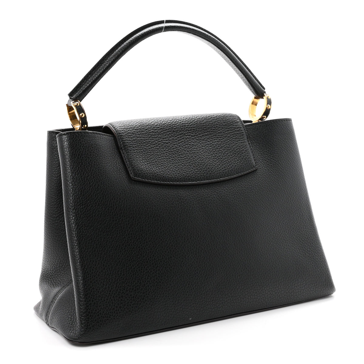 Louis Vuitton Taurillon Capucines MM Black Fuchsia 3 of 9