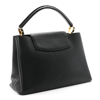 Louis Vuitton Taurillon Capucines MM Black Fuchsia 3 of 9