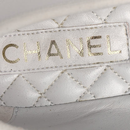 Chanel Lambskin Mary Jane Flats 39 White 9 of 14