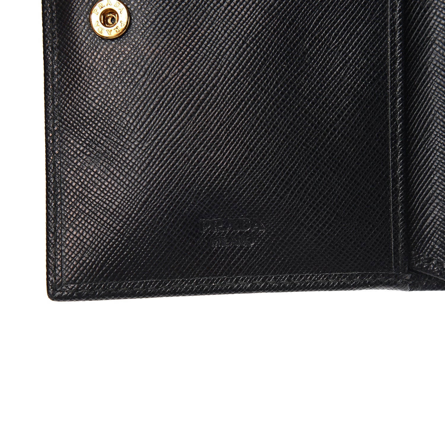 Prada Saffiano Metal Bi-Fold Wallet Black 5 of 6
