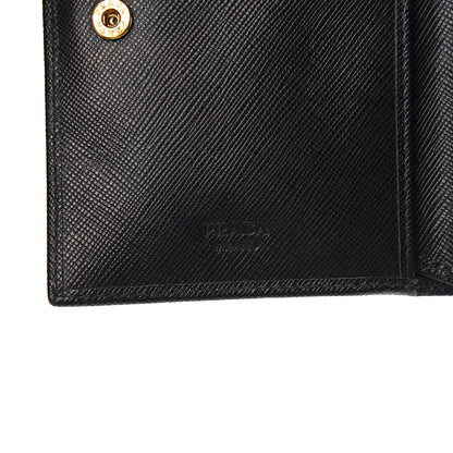 Prada Saffiano Metal Bi-Fold Wallet Black 5 of 6