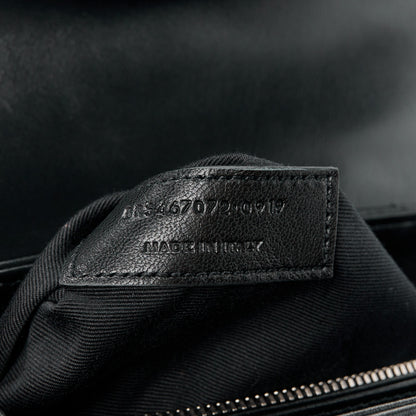 Saint Laurent Calfskin Y Quilted Monogram Toy Loulou Crossbody Bag Black 8 of 11