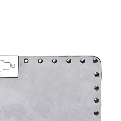 Valentino Garavani Craquele Nappa Medium Rockstud Spike Shoulder Bag Light Ivory 10 of 11