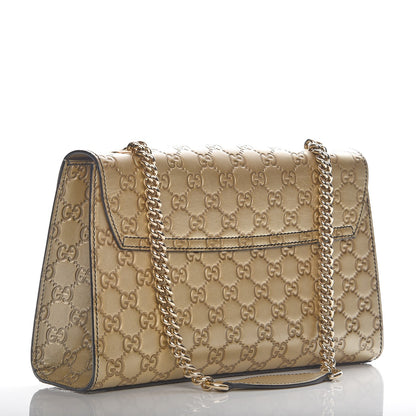 Gucci Guccissima Medium Emily Chain Shoulder Bag Gold 3 of 7