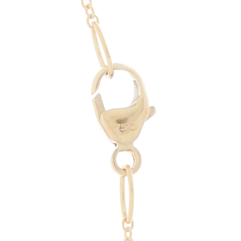 David Yurman 18K Yellow Gold Diamond Turquoise 7mm Petite Chatelaine Pendant Necklace 4 of 6