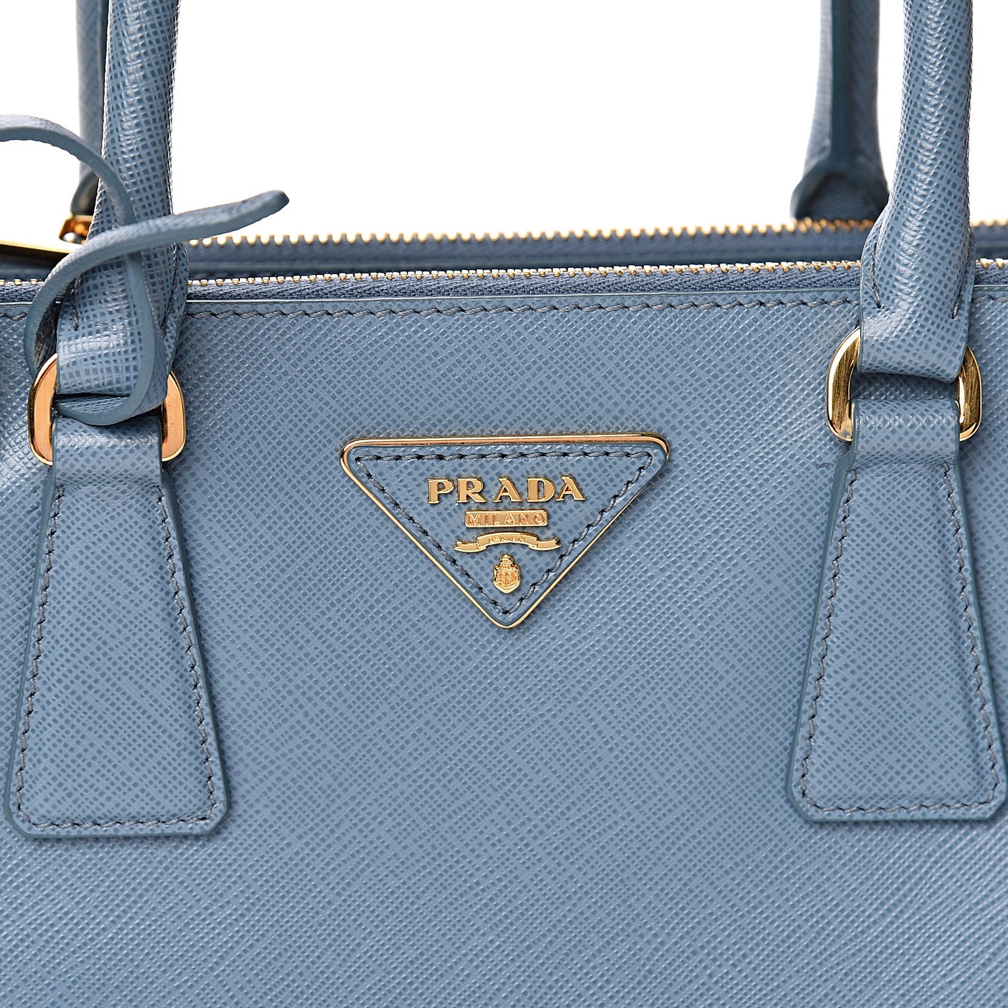 Saffiano Galleria Mini Double Zip Tote Aviazione