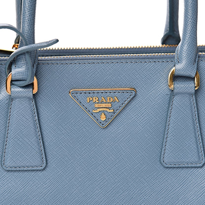 Prada Saffiano Galleria Mini Double Zip Tote Aviazione 10 of 10