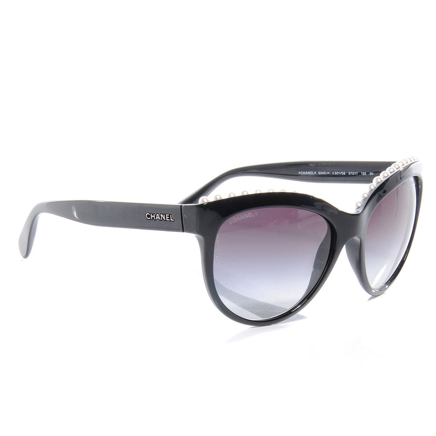 Freshwater Cultured Pearl Butterfly Sunglasses 6040 H Black
