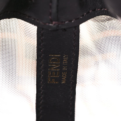 Fendi Mesh Vitello Grace F is Fendi FF 1974 Grande Mon Tresor Bucket Bag Marrone Black Ebano 8 of 15