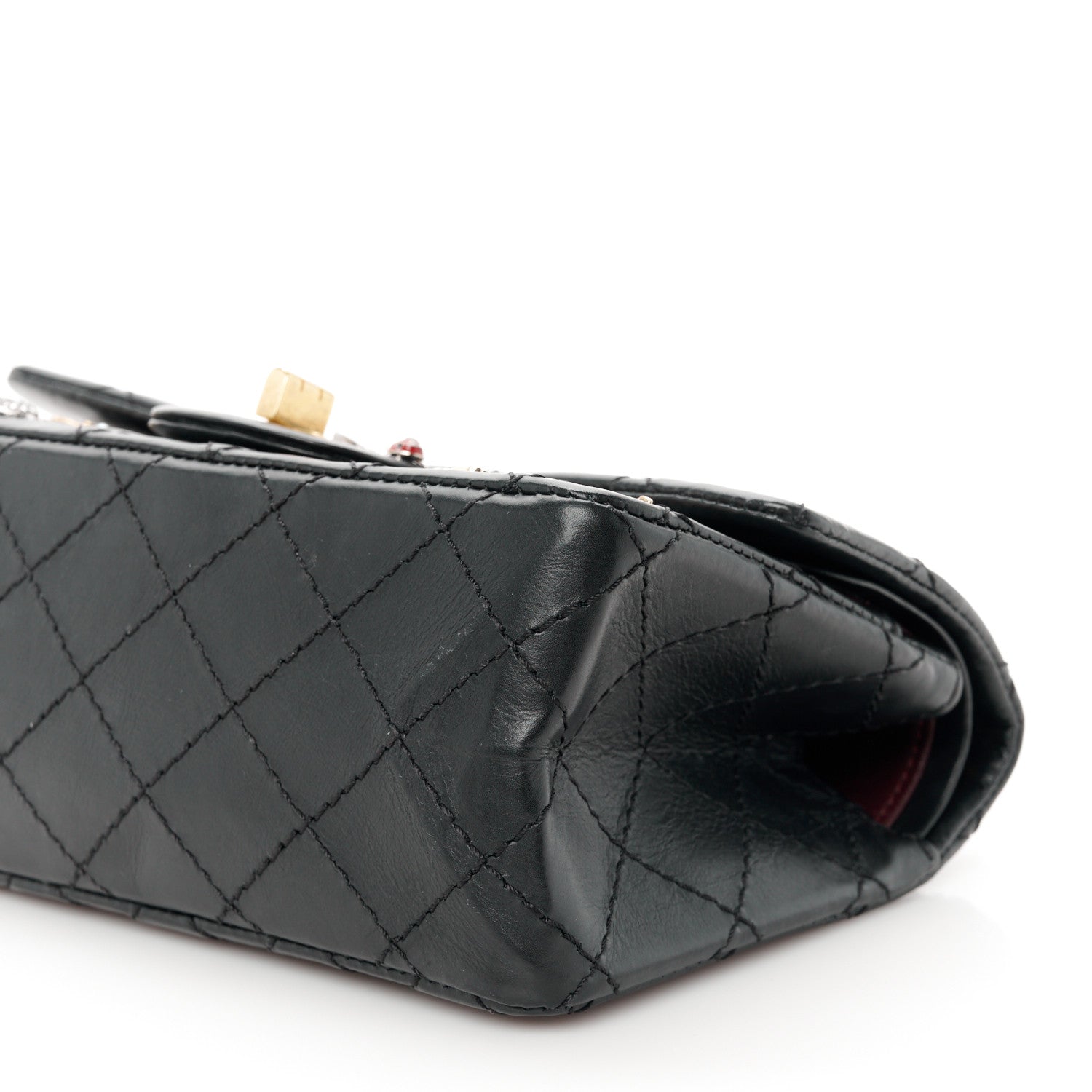 Chanel Aged Calfskin Lucky Charms 2.55 Reissue 224 Flap Black 10 of 10
