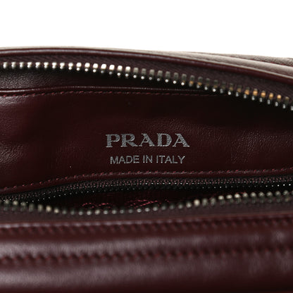 Prada Soft Calfskin Impunture Diagramme Camera Bag Granato 6 of 12
