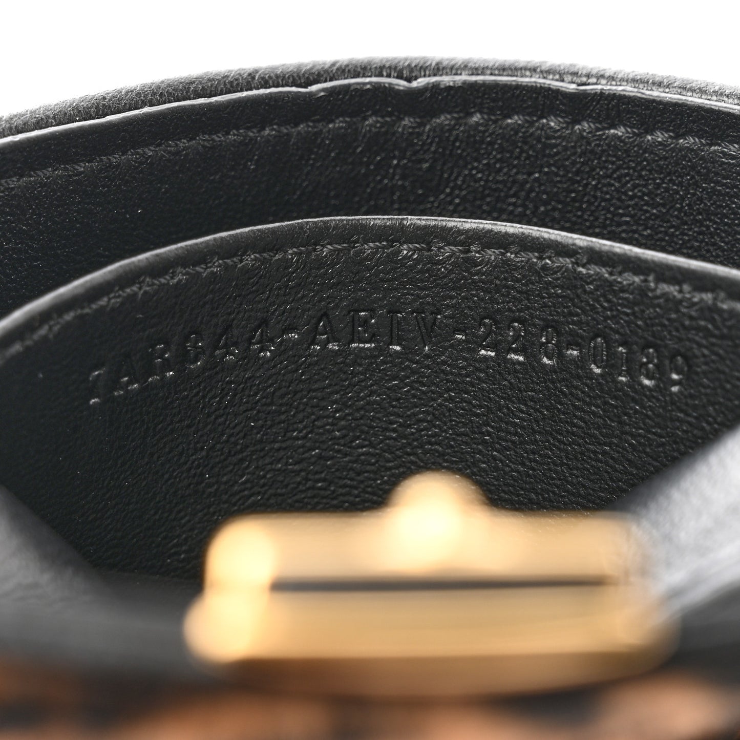 Sheared Sheepskin Vitello King FF Nano Baguette Charm Tobacco Moro Black