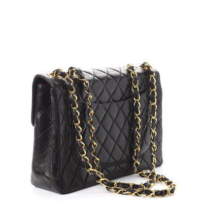 Chanel Lambskin Quilted Jumbo Single Flap Black 3 of 12