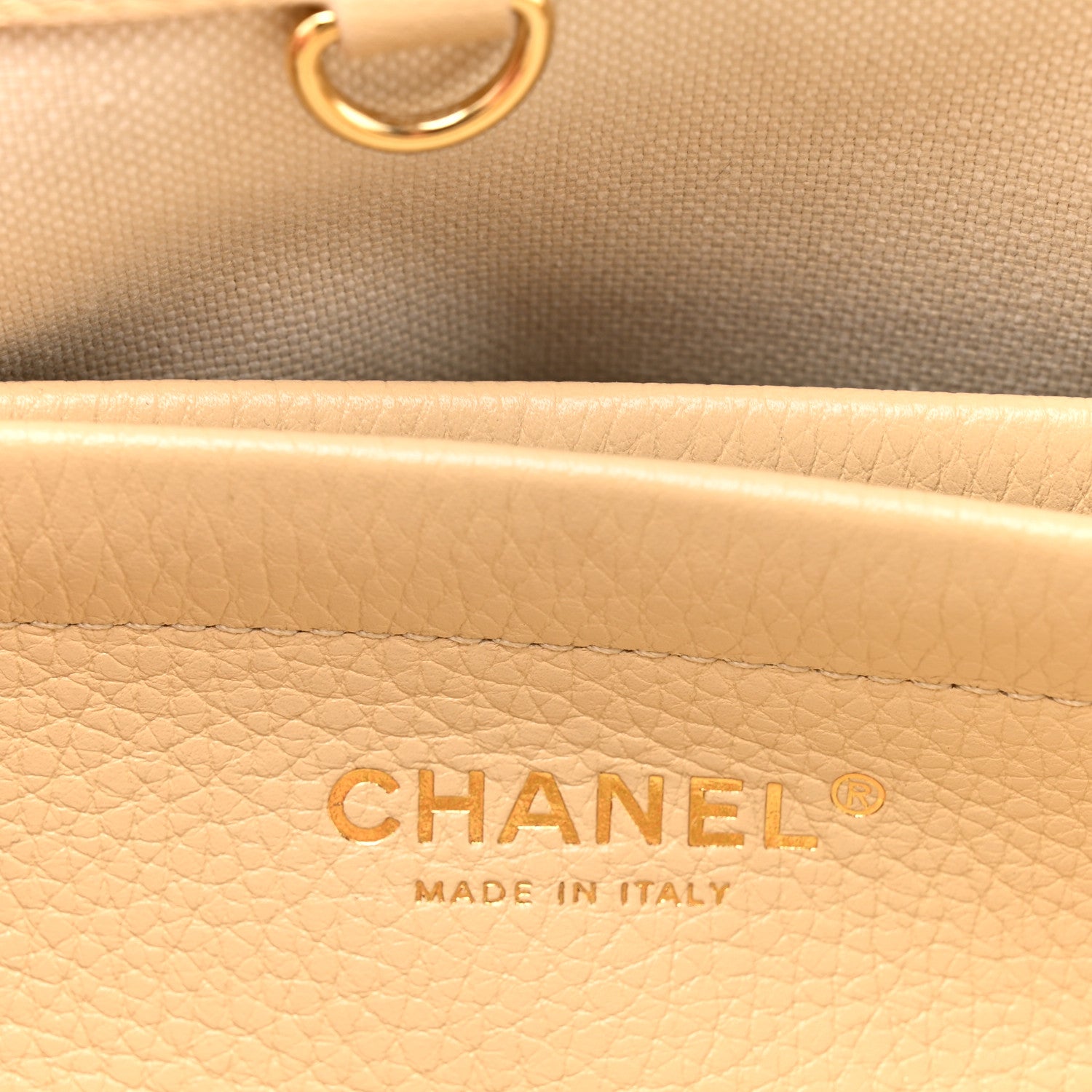 Chanel Grained Calfskin Stitched Urban Essentials Small Shopping Bag Beige 6 of 10