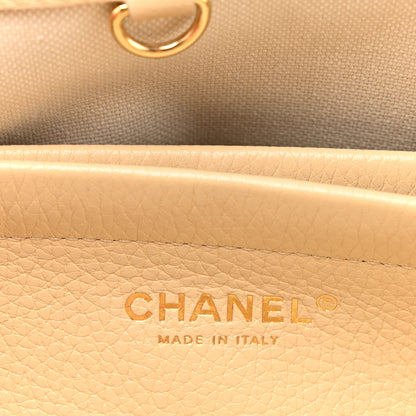 Chanel Grained Calfskin Stitched Urban Essentials Small Shopping Bag Beige 6 of 10