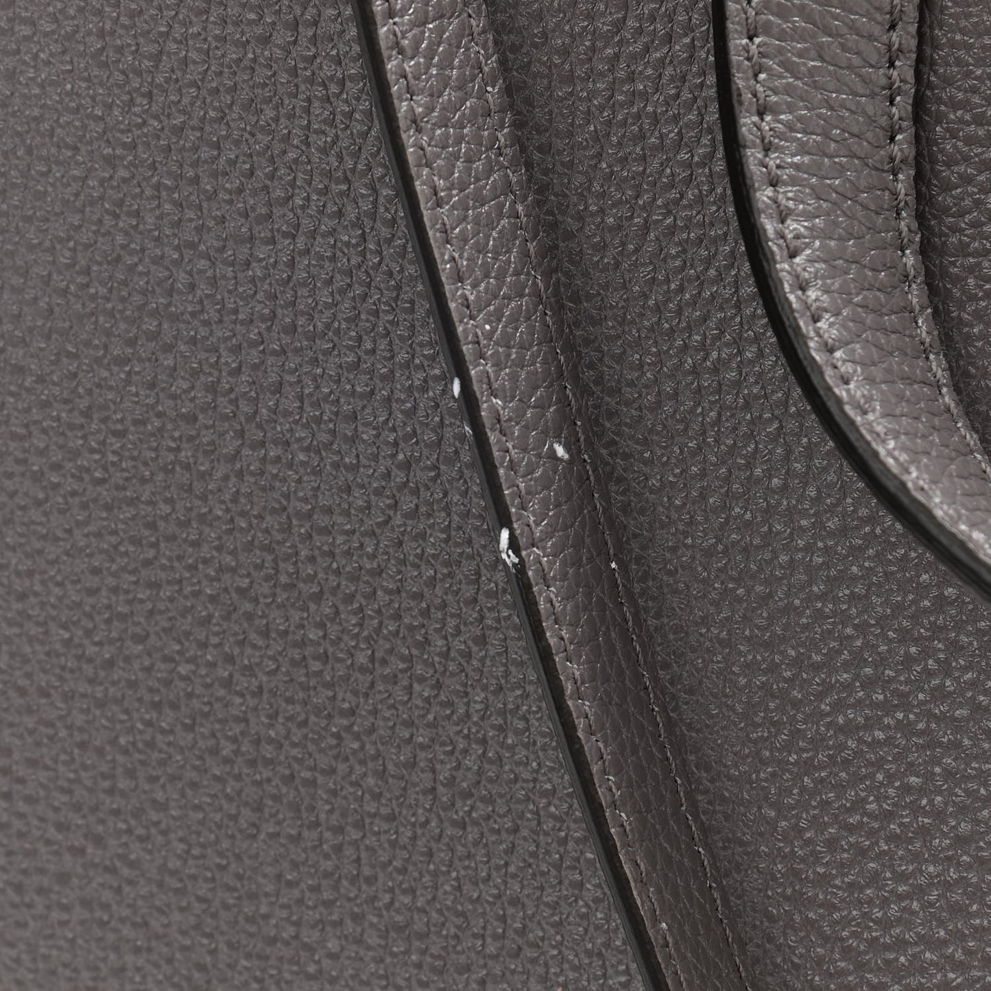 Grainy Calfskin Medium Zumi Top Handle Bag Dusty Grey