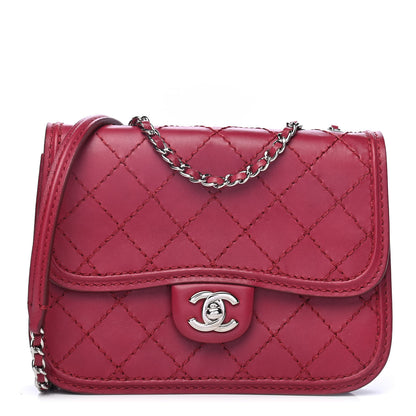 Chanel Calfskin Stitch Small Flap Red 1 of 4