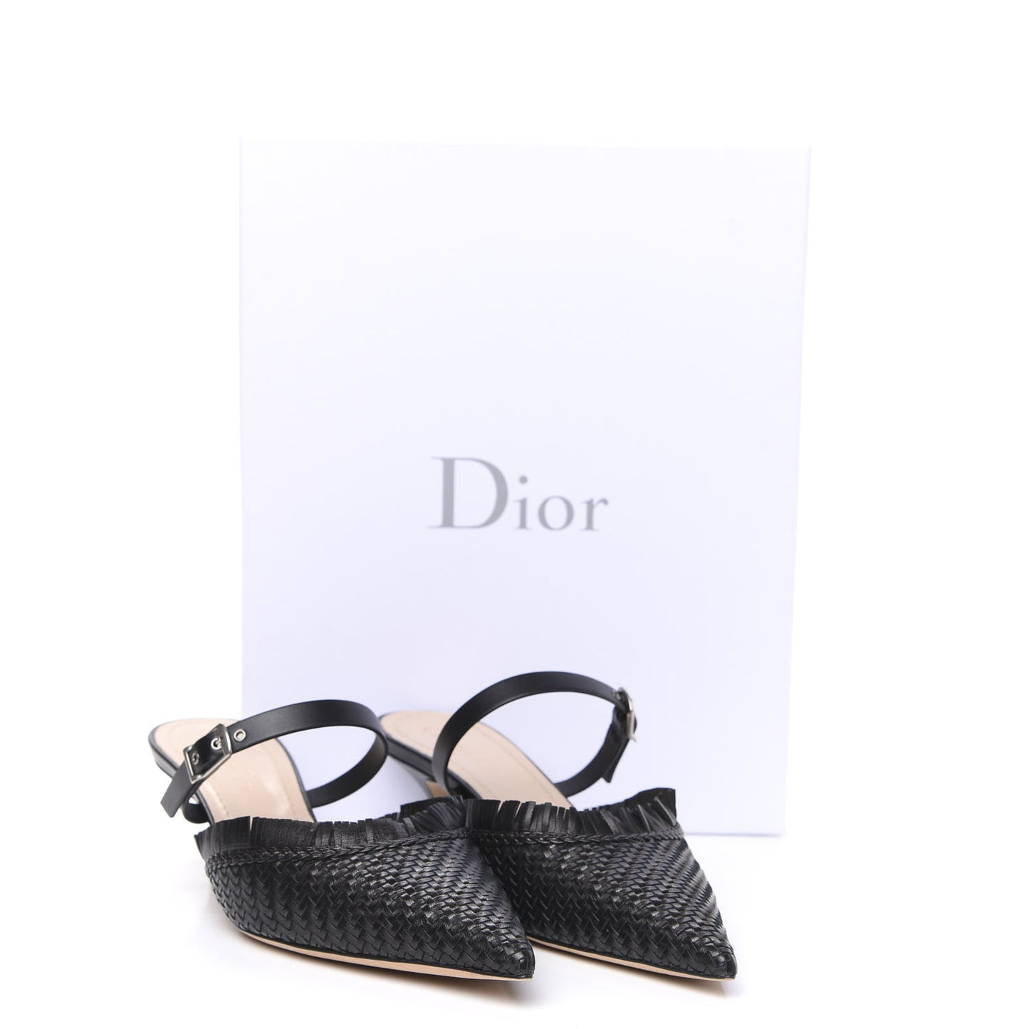 Lambskin Woven Teddy D Mule Sandals 39 Black