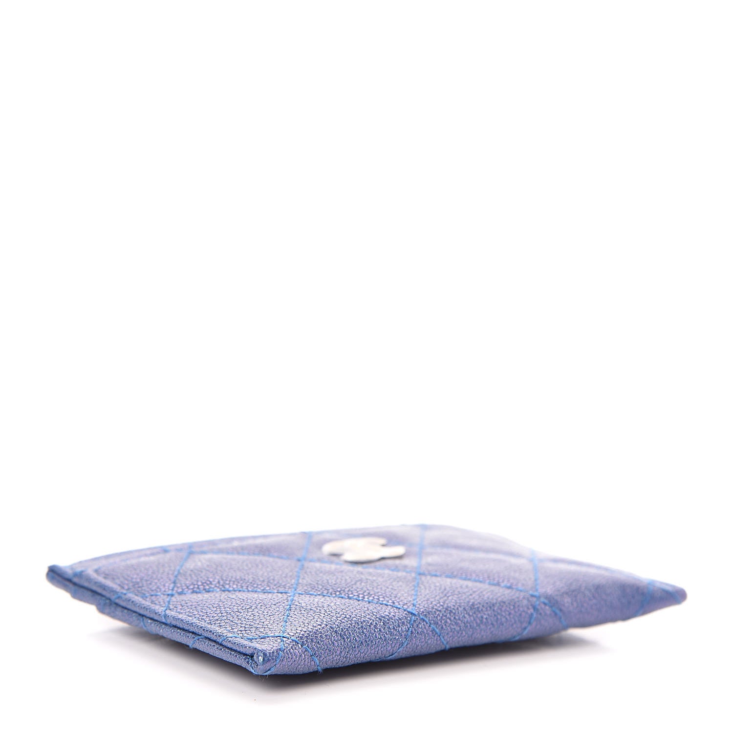 Chanel Iridescent Caviar Quilted Card Holder Blue Fonce 4 of 9
