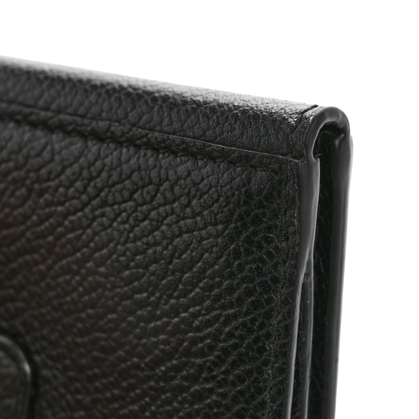 Vitello Micro Grain Bi-Fold Tab Wallet Black Mercurio