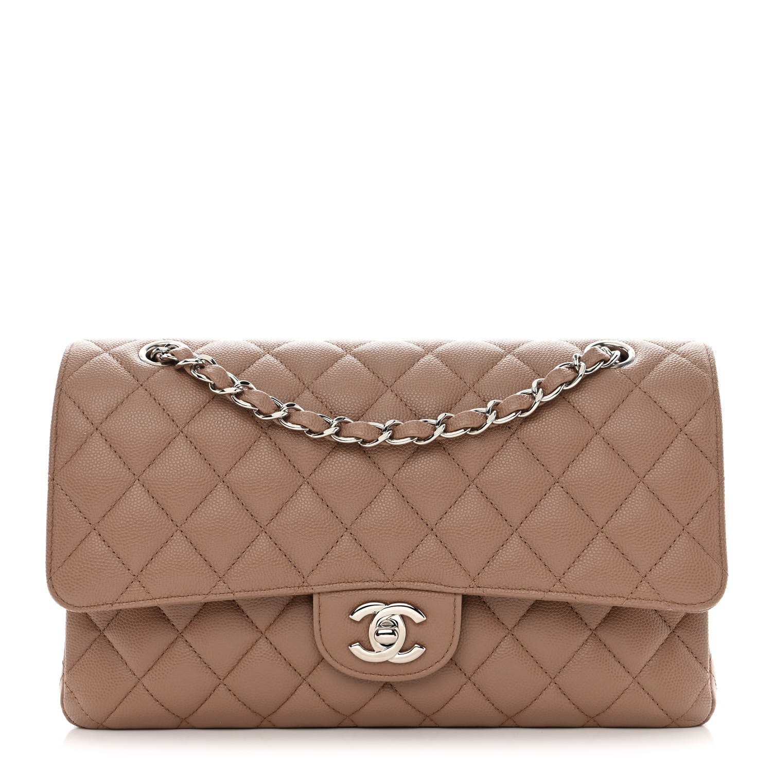Chanel Caviar Quilted Medium Double Flap Beige 1 of 11