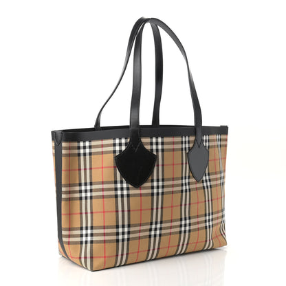 Burberry Vintage Check Medium The Giant Reversible Tote Antique Yellow Bright Red 3 of 16