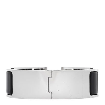 Hermes Enamel Wide Clic Clac H Bracelet GM Black 3 of 4