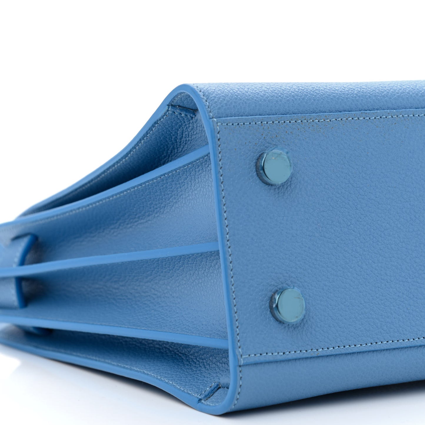 Grained Calfskin Baby Sac De Jour Blue Clair
