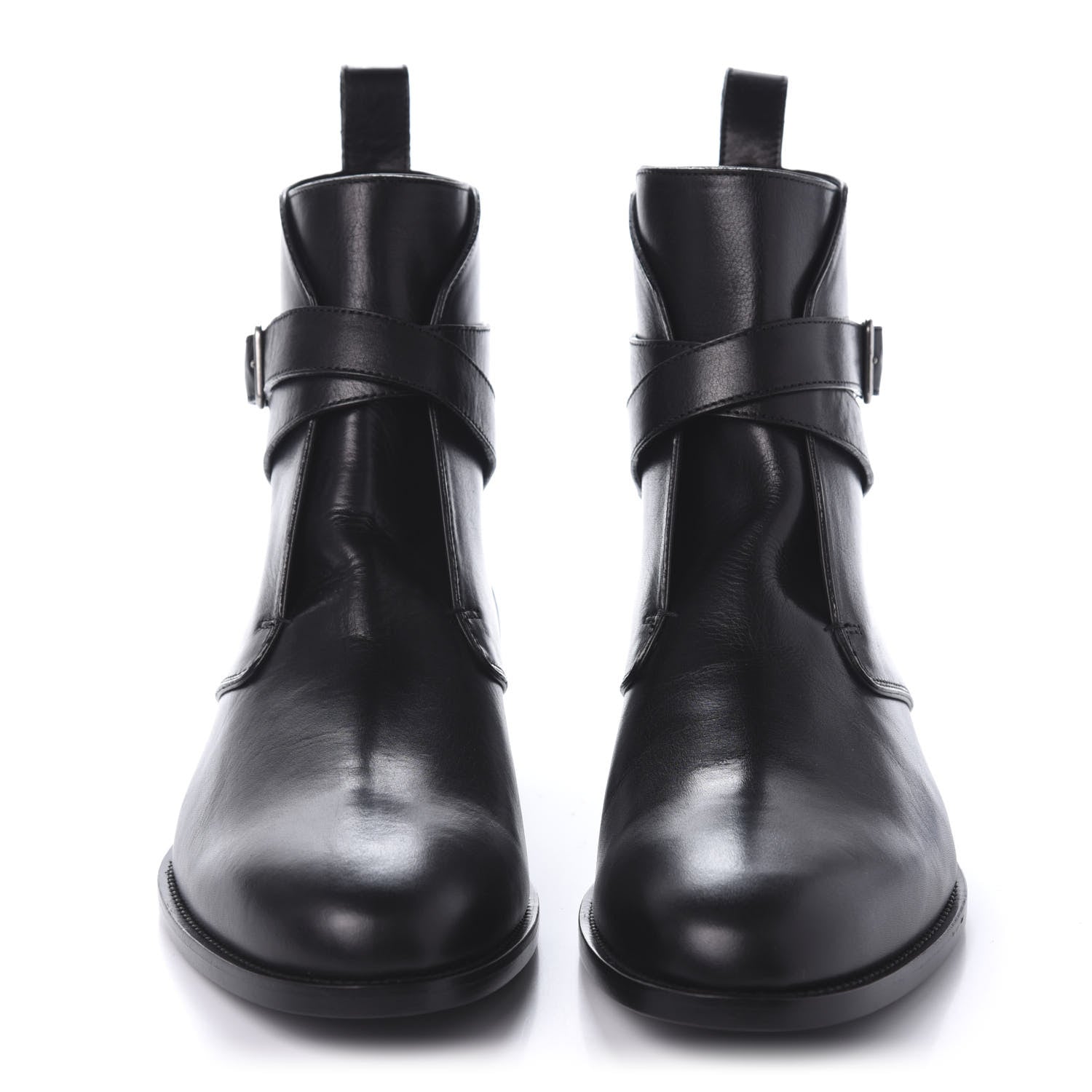 Saint Laurent Calfskin Dare 25 Jodhpur Ankle Boots 41 Black 2 of 9