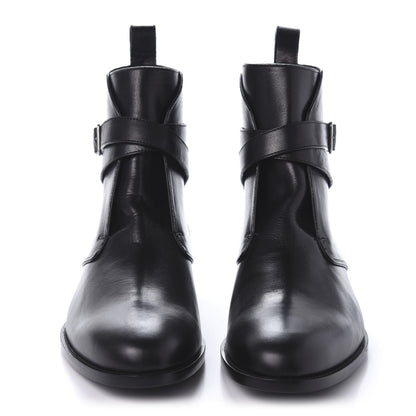 Saint Laurent Calfskin Dare 25 Jodhpur Ankle Boots 41 Black 2 of 9