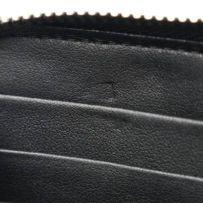 Givenchy Calfskin Logo Star Embossed Zip Around Wallet Black 14 of 19