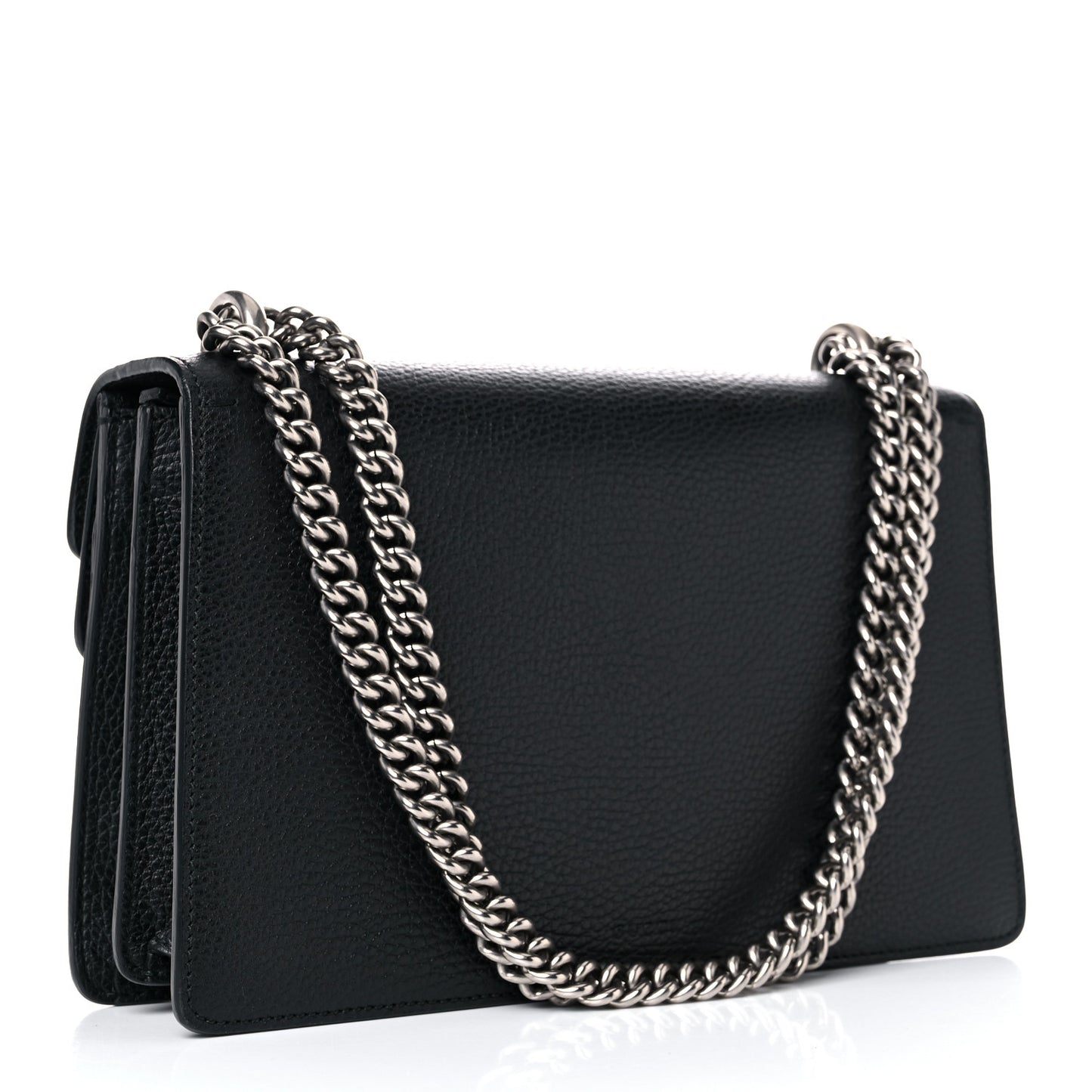 Pebbled Calfskin Small Dionysus Shoulder Bag Black