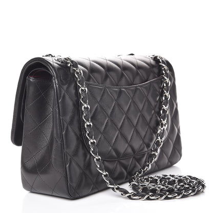 Chanel Lambskin Quilted Jumbo Double Flap Black 4 of 10