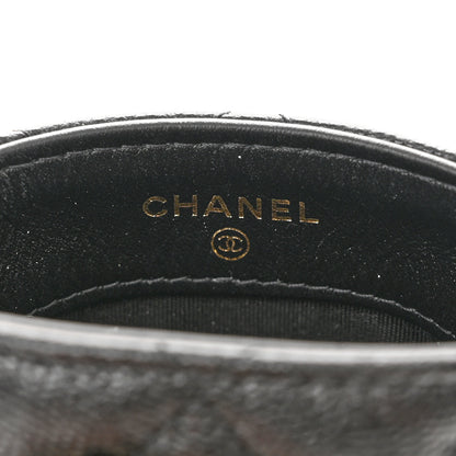 Chanel Caviar Quilted French New Wave Phone Holder With Chain Black 6 of 12