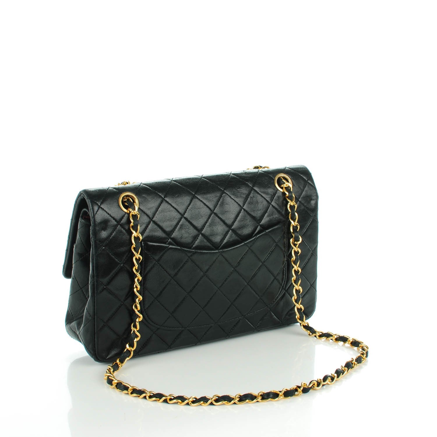 Chanel Lambskin Quilted Medium Double Flap Black 3 of 8