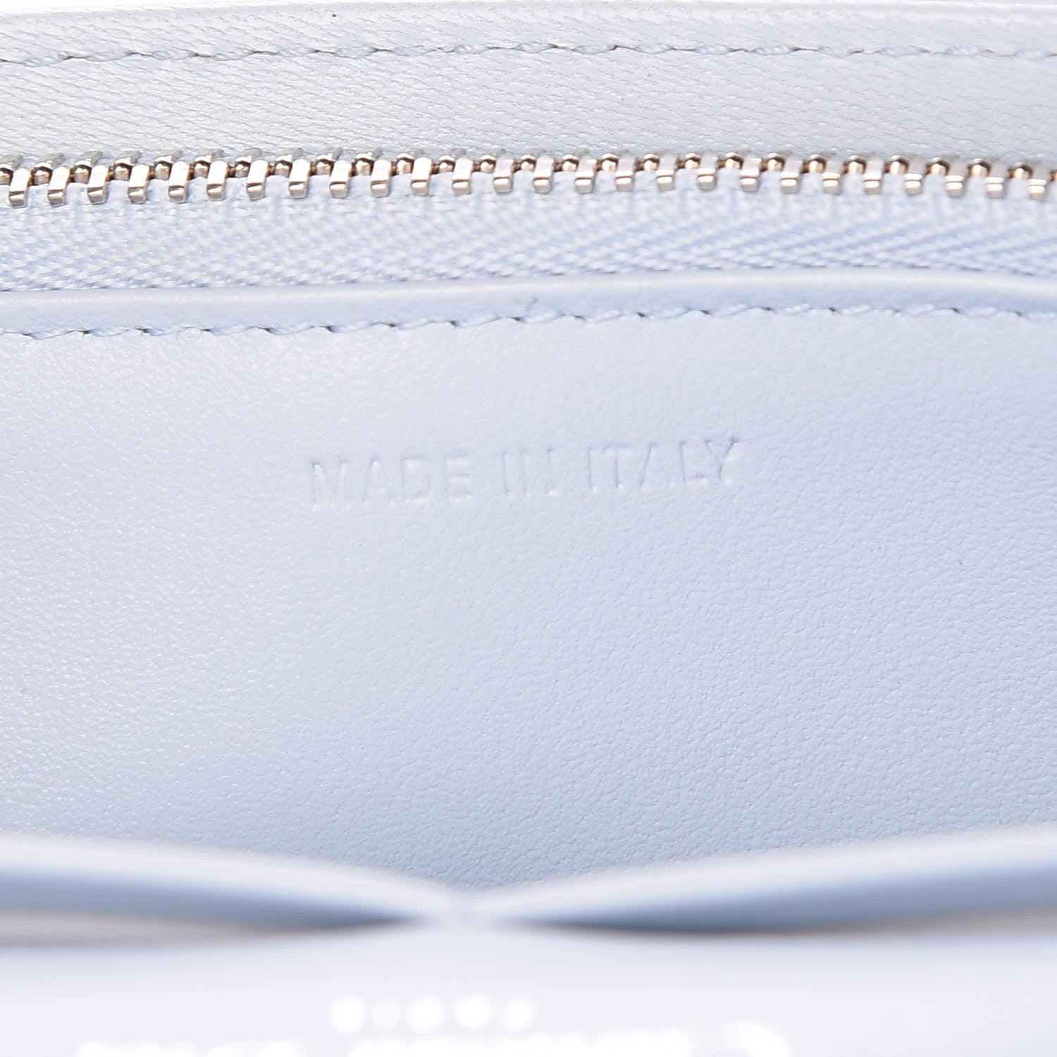 Christian Dior Grained Calfskin Diorama Wallet on Chain Pouch Light Blue 7 of 15
