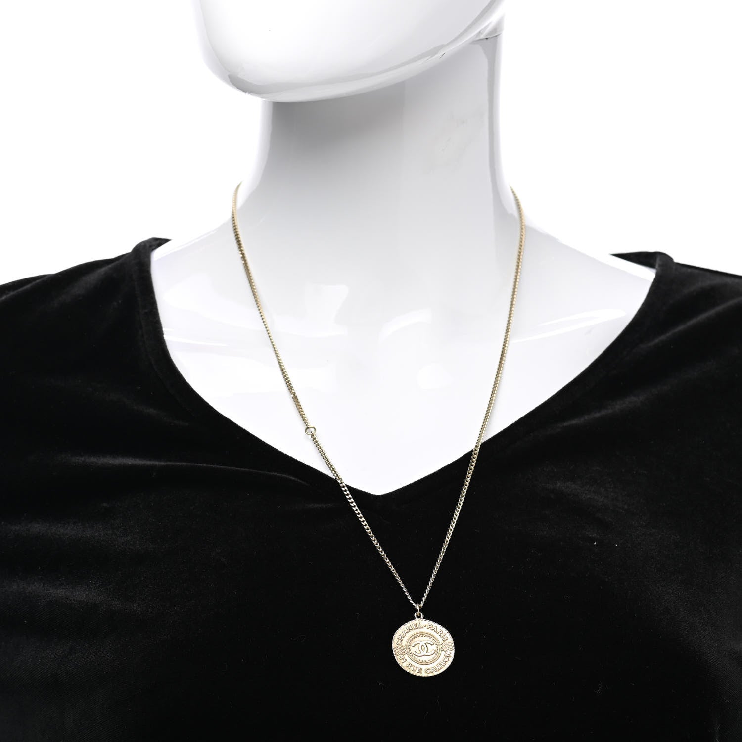 Chanel Medallion CC Rue Cambon Chain Necklace Gold 2 of 7